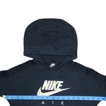 Nike Girls Black Air Pullover Hoodie Fleece Sweatshirt Size 146