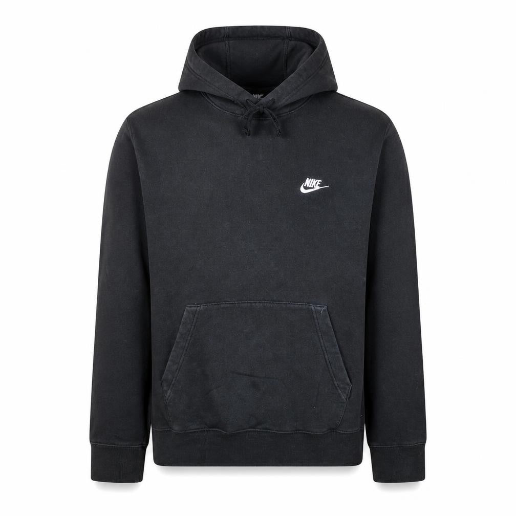 Front view of Nike Men's Black Pullover Hoodie Small Fleece Sportswear
