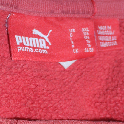Puma Women's Red Logo Crew Neck Pullover Sweatshirt Size 16