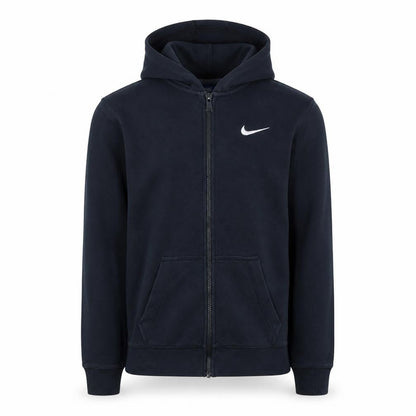 Nike Teens Black Full Zip Hoodie S Regular Cotton Blend