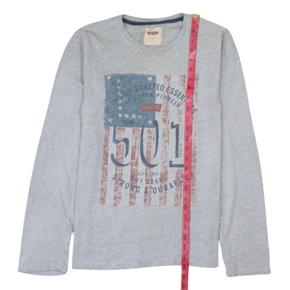 Levi's Boys Grey Long Sleeve 501 Logo T-Shirt Size 16 Years