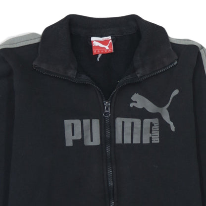 Puma Teens Black Track Jacket XL Full Zip Sports Fleece Regular Fit