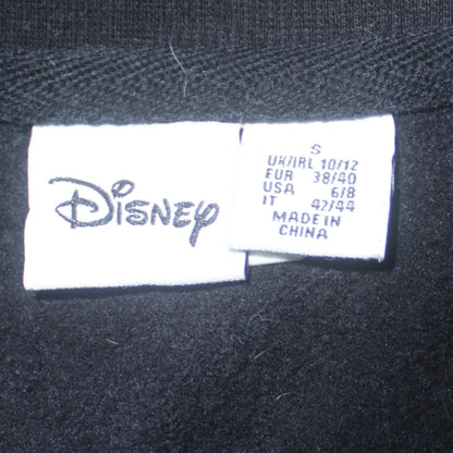 Disney Women's Black Glitter Logo Pullover Sweatshirt Size 10/12