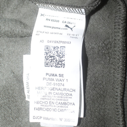 Puma Womens Green Pullover Hoodie Size L Relaxed Fit Sweatshirt
