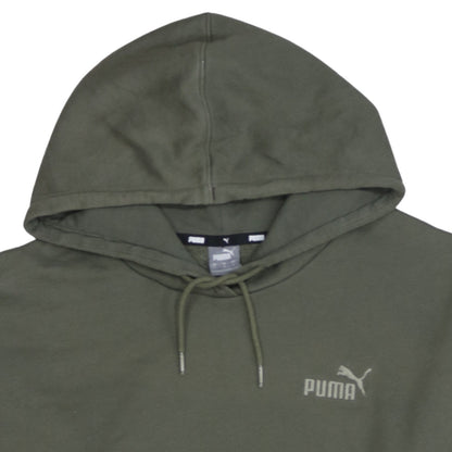 Puma Womens Green Pullover Hoodie Size L Relaxed Fit Sweatshirt