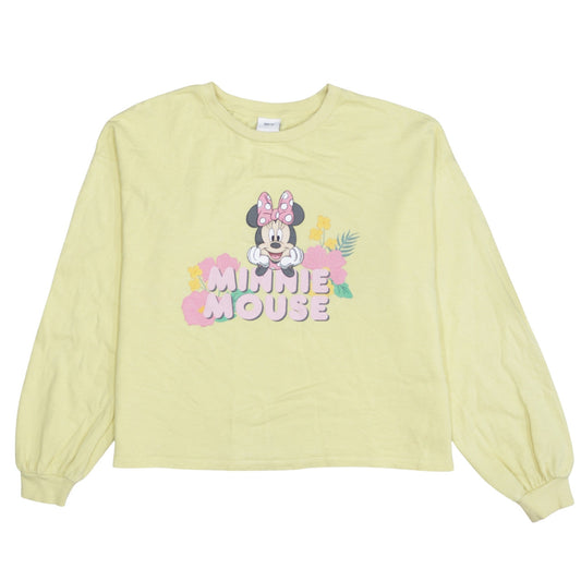 Disney Tu Women’s Yellow Minnie Mouse Pullover Sweatshirt Size 16