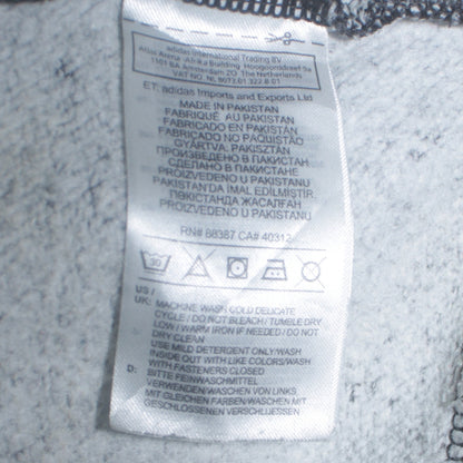 Adidas Men's Grey Full Zip Hooded Sweatshirt Medium Sports Fleece