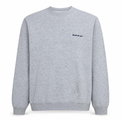 Reebok Men's Grey Regular Fit Crew Neck Sweatshirt M