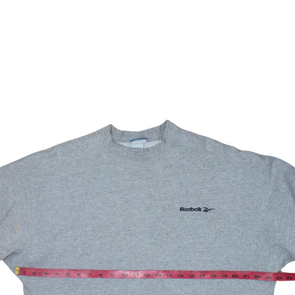Reebok Men's Grey Regular Fit Crew Neck Sweatshirt M