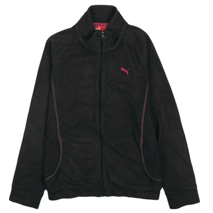 Puma Girls Black Full Zip Fleece Sweatshirt Size 12 L 152