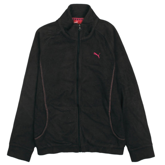 Puma Girls Black Full Zip Fleece Sweatshirt Size 12 L 152