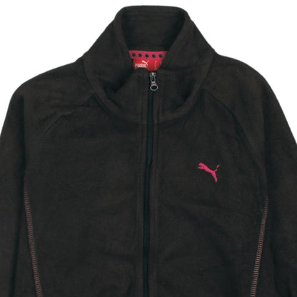 Puma Girls Black Full Zip Fleece Sweatshirt Size 12 L 152