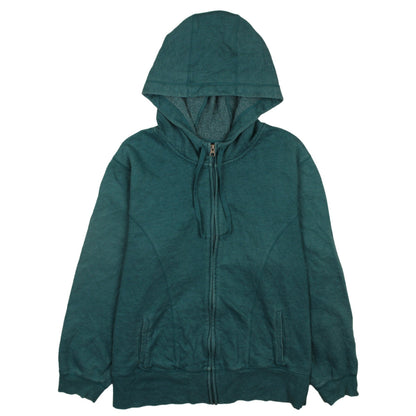 Champion Men’s Green Full Zip Hoodie 2XL Regular Fit Fleece