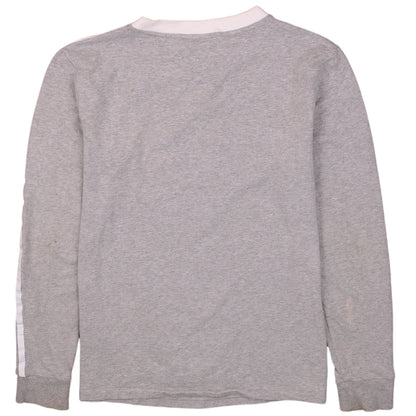Adidas Women Grey Crew Neck Long Sleeve Pullover Sweatshirt Size 10