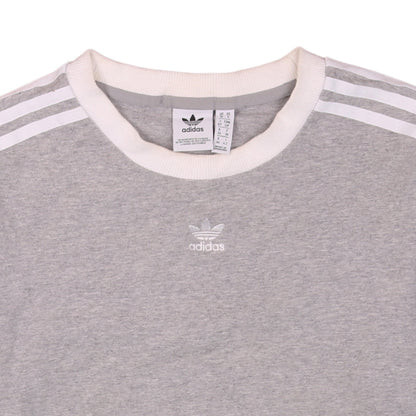 Adidas Women Grey Crew Neck Long Sleeve Pullover Sweatshirt Size 10