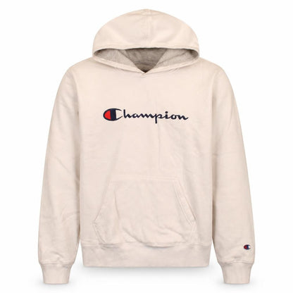 Champion Boys White XL Pullover Hoodie with Logo Graphic Print