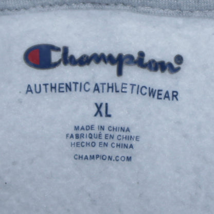 Champion Boys White XL Pullover Hoodie with Logo Graphic Print