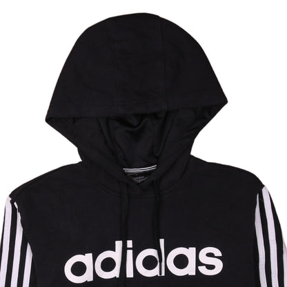 Adidas Womens Black Hoodie Size 12-14 Pullover Logo Sportswear