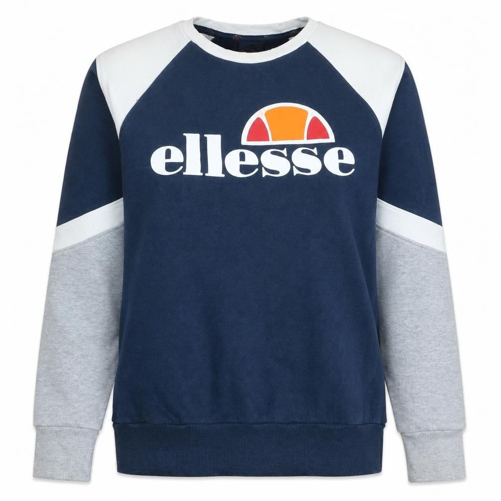Ellesse Womens Blue Colourblock Logo Sweatshirt Size 10