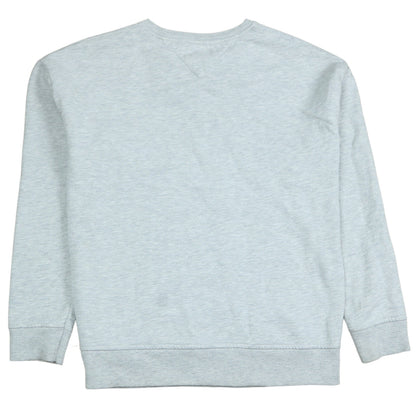 Tommy Jeans Women Grey Crew Neck Pullover Sweatshirt M Cotton