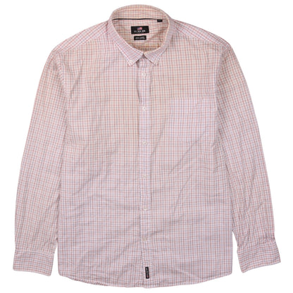 U.S. Polo Assn. Men's Beige Check Button-Down Shirt Size 16.5