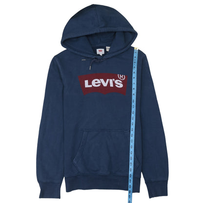 Levi's Men's Blue Pullover Hoodie S Logo Graphic Fleece Sweatshirt