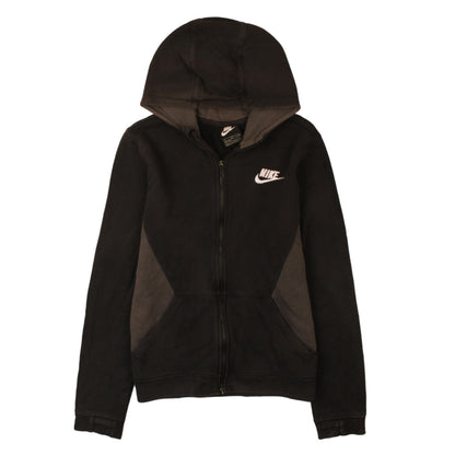Nike Boys Black XL Full Zip Hoodie Fleece Sweatshirt 158-170cm