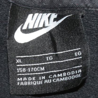 Nike Boys Black XL Full Zip Hoodie Fleece Sweatshirt 158-170cm