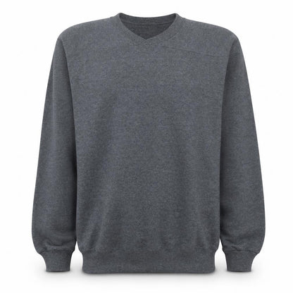 Champion Men’s Grey V-Neck Pullover Fleece Sweatshirt Size L
