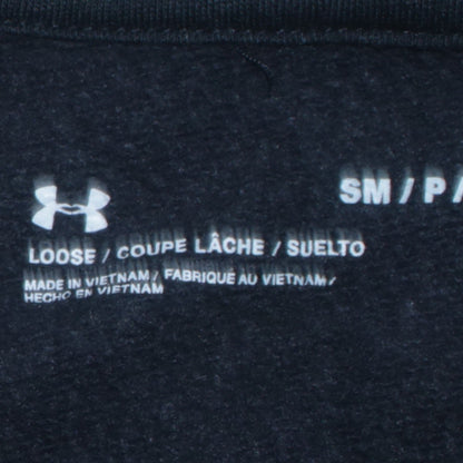 Under Armour Men Blue Pullover Hoodie Size S Relaxed Fleece Sweatshirt