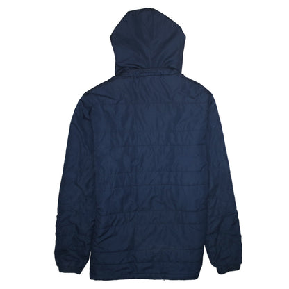 Umbro Men's Blue Hooded Puffer Jacket Size S Football Casual