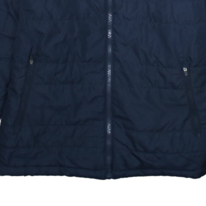 Umbro Men's Blue Hooded Puffer Jacket Size S Football Casual
