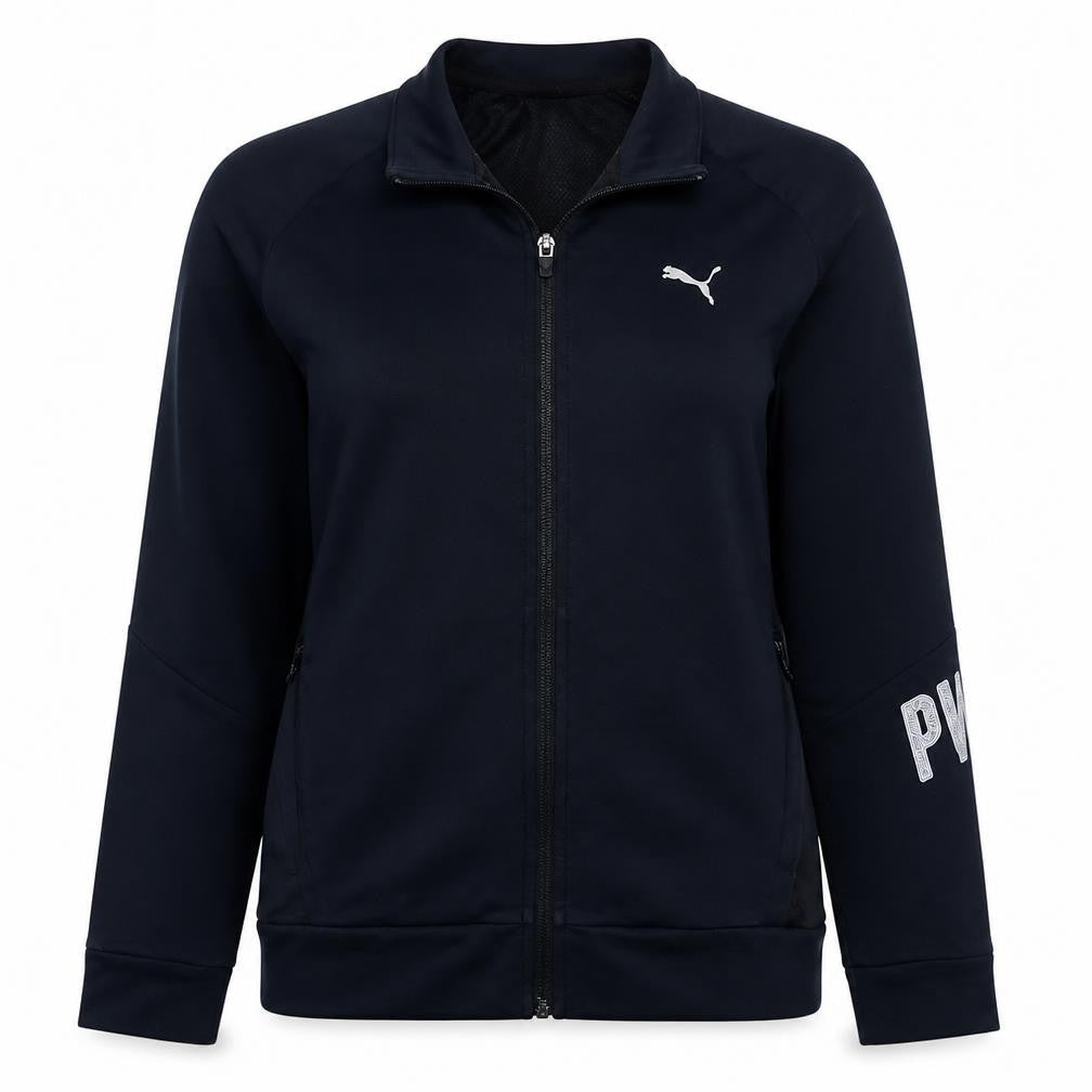 Puma Womens Black Size 14 Track Jacket Lightweight Full Zip Activewear