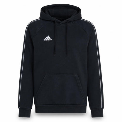 Adidas Mens Black Small Pullover Hoodie with Logo and Drawstring