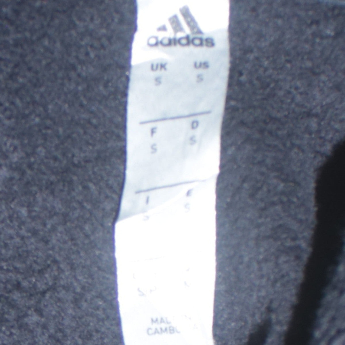Adidas Mens Black Small Pullover Hoodie with Logo and Drawstring