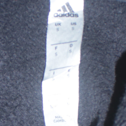 Adidas Mens Black Small Pullover Hoodie with Logo and Drawstring