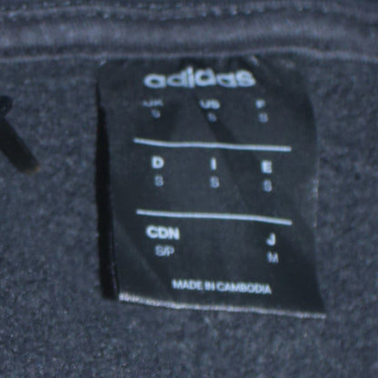Adidas Mens Black Small Pullover Hoodie Hooded Sweatshirt