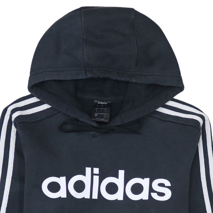Adidas Mens Black Small Pullover Hoodie Hooded Sweatshirt