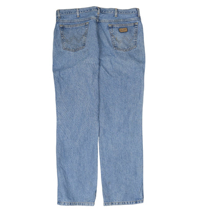 Wrangler Men's Blue 40x32 Regular Fit Straight Denim Jeans