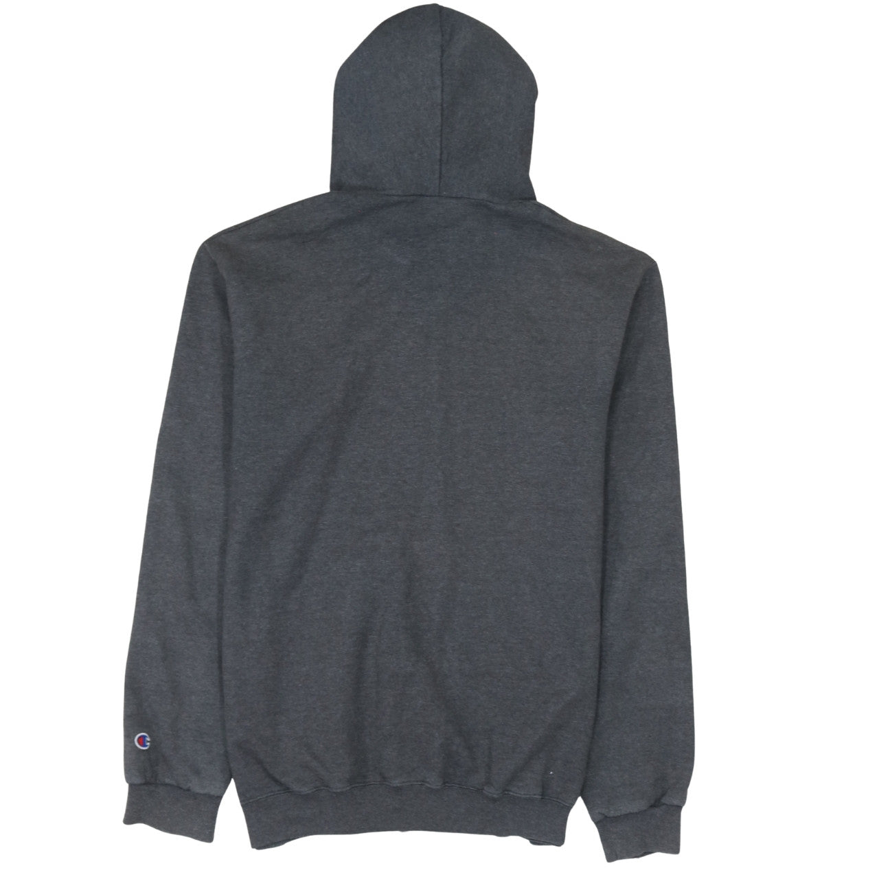 Champion Men’s Grey Full Zip Hoodie 2XL Fleece Logo Sweatshirt