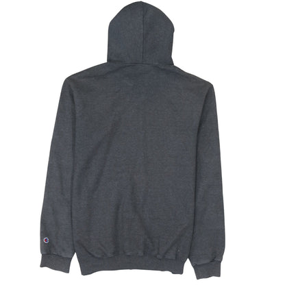 Champion Men’s Grey Full Zip Hoodie 2XL Fleece Logo Sweatshirt