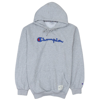 Champion Mens Grey 2XL Pullover Hoodie Embroidered Logo Fleece