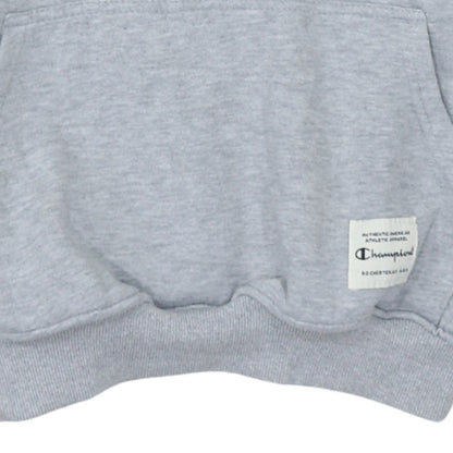 Champion Mens Grey 2XL Pullover Hoodie Embroidered Logo Fleece