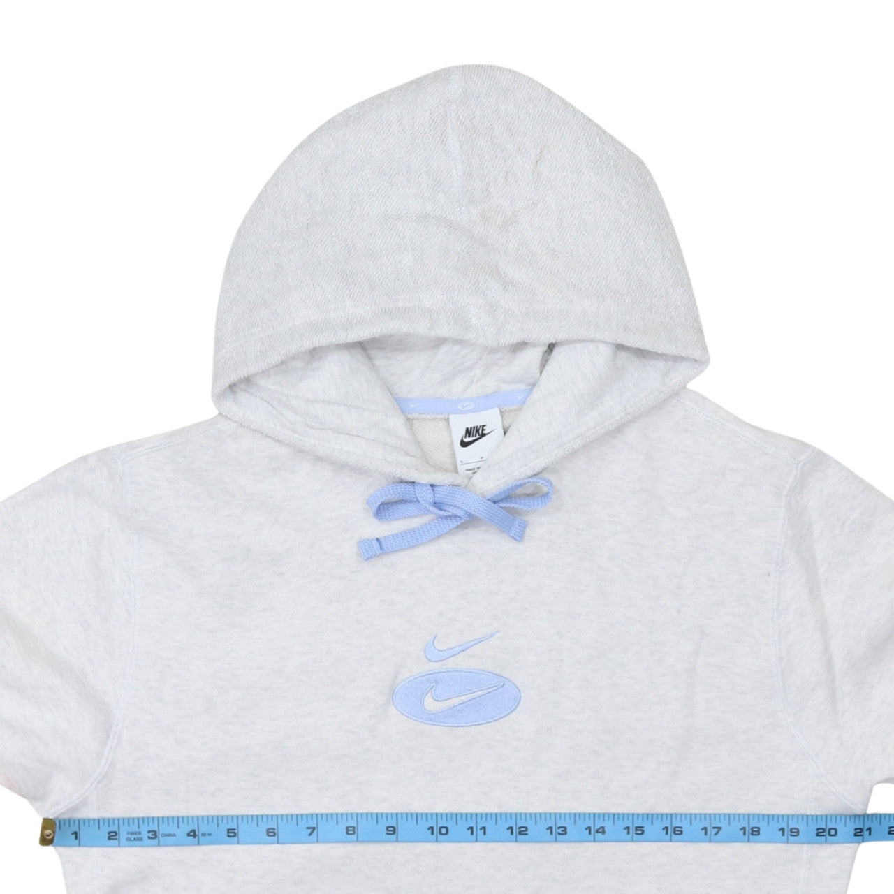 Nike Womens Light Grey Hoodie Small Pullover Hooded Sweatshirt