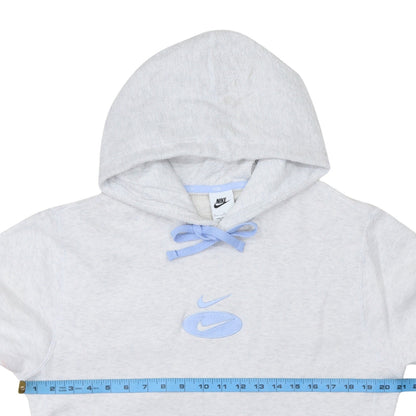 Nike Womens Light Grey Hoodie Small Pullover Hooded Sweatshirt