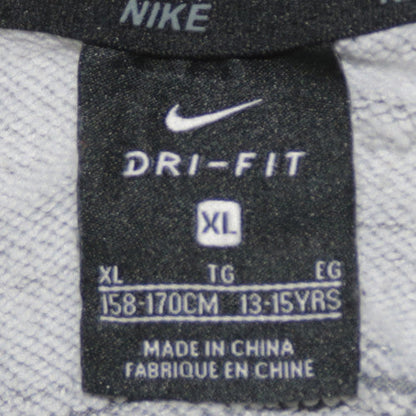 Nike Boys Grey XL Full Zip Hoodie Dri-Fit Sweatshirt 13-15 Years