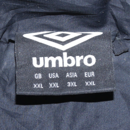 Umbro Men’s Grey 2XL Hooded Puffer Jacket Full Zip Quilted Coat