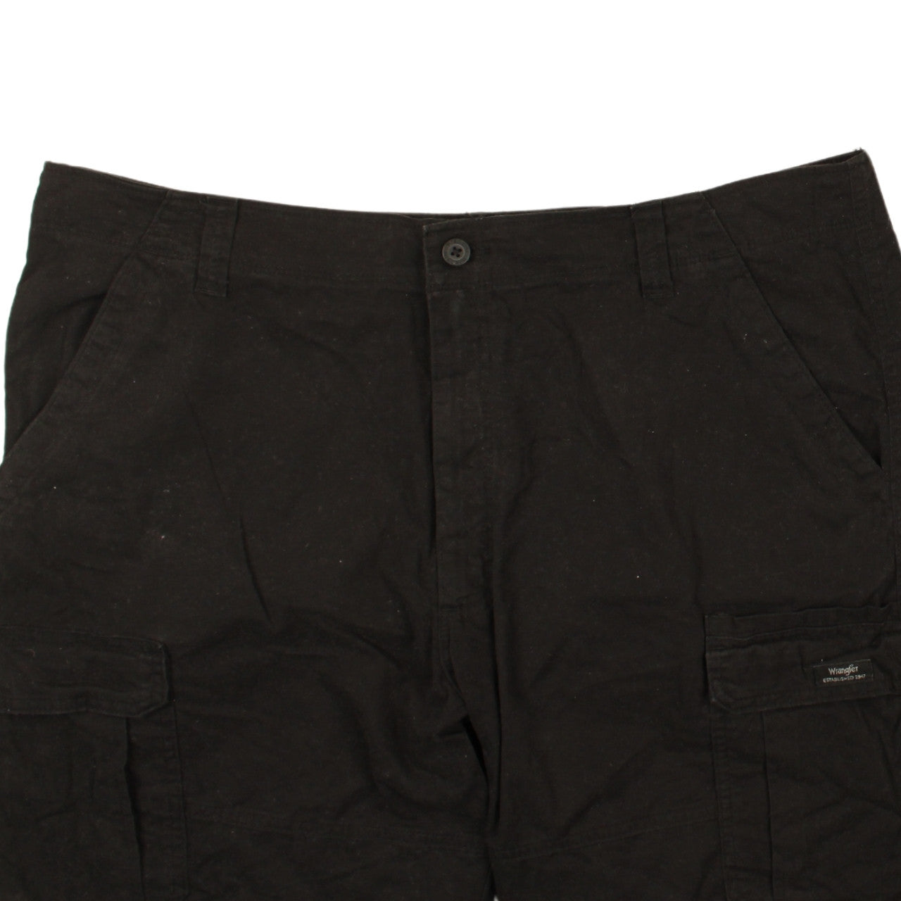 Wrangler Men's Black Cargo Shorts Size 42 Regular Fit Cotton
