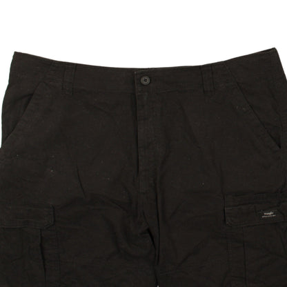 Wrangler Men's Black Cargo Shorts Size 42 Regular Fit Cotton