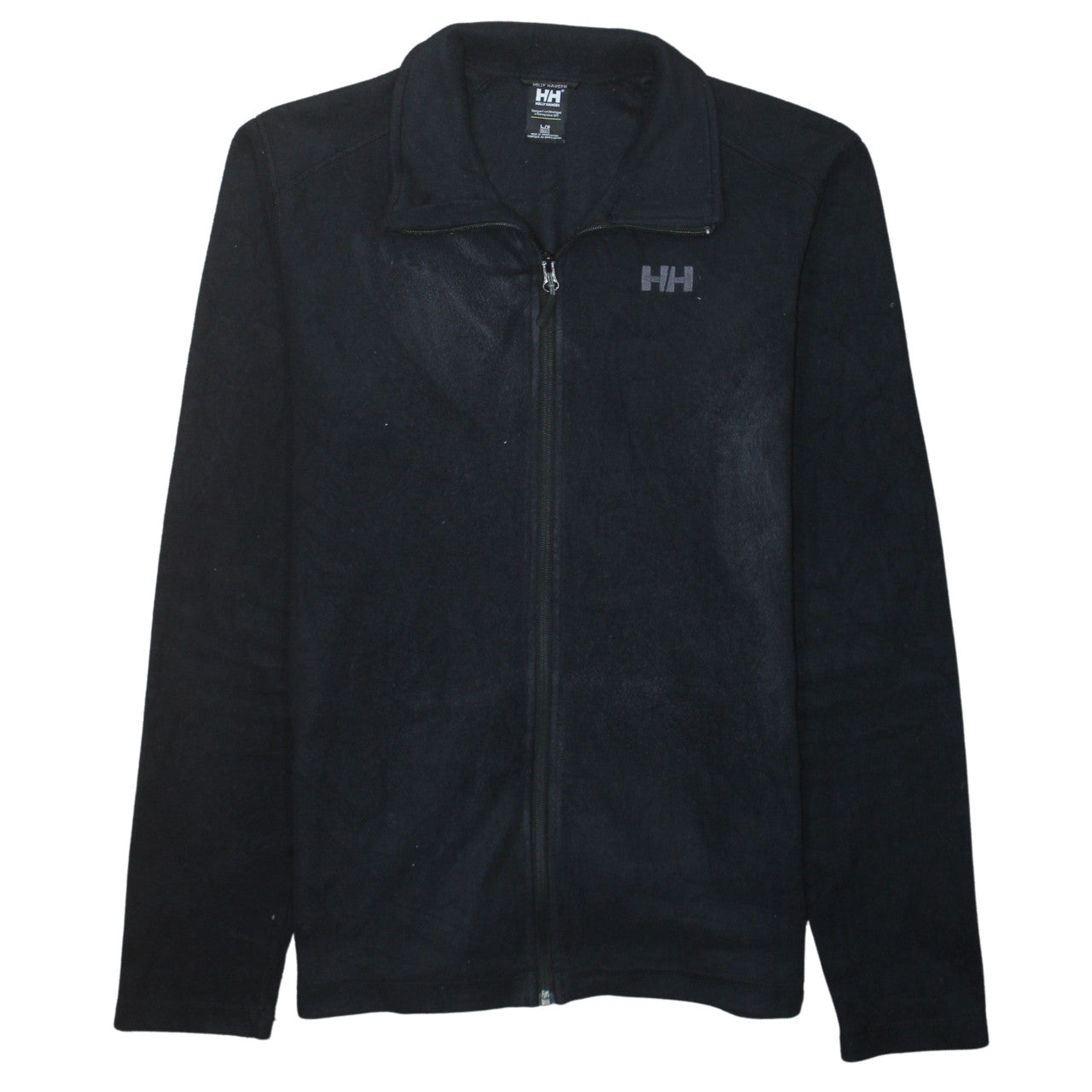 Helly Hansen Mens Black Fleece Full Zip Jacket Size L Regular Fit